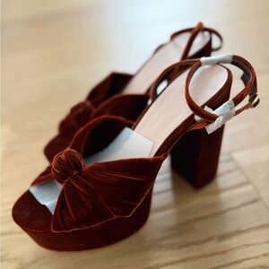 Loeffler Randall Velvet Platform Heels